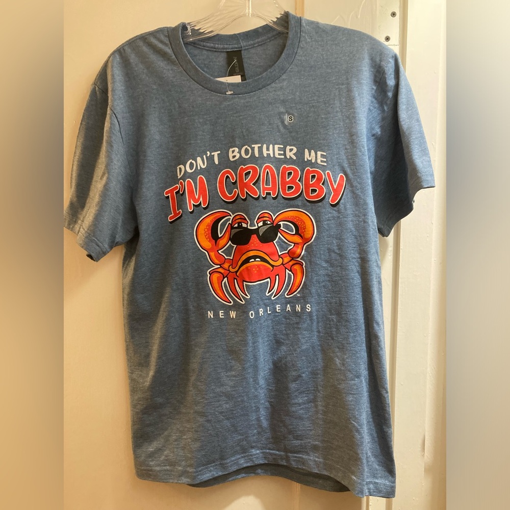 Blue Graphic T-Shirt New Orleans Crabby Small S NWT